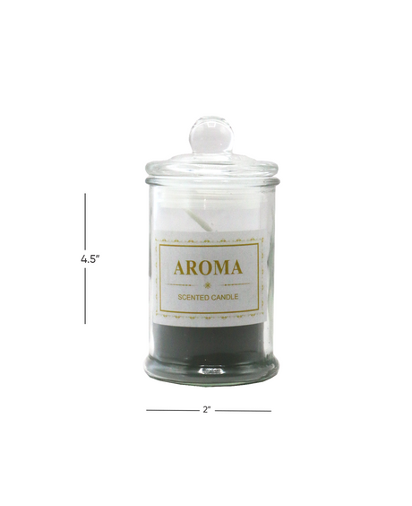 scented wax candle & jar 1pc 23-3606