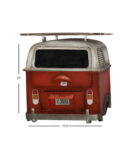 metal wall decor box with shelf bus 17''x17.5'' china 80006