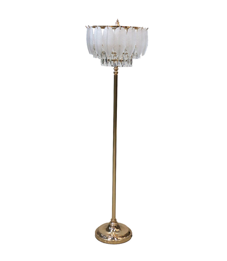 fancy floor lamp glass leaf 57''x16'' china d449