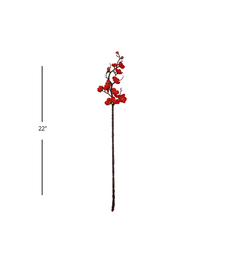 red blossom flower branch 22'' china 876-32