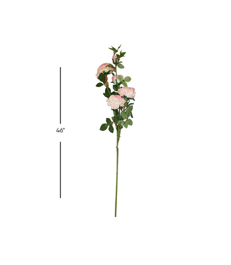 2 tone pink rose flower branch 46'' china 876-40