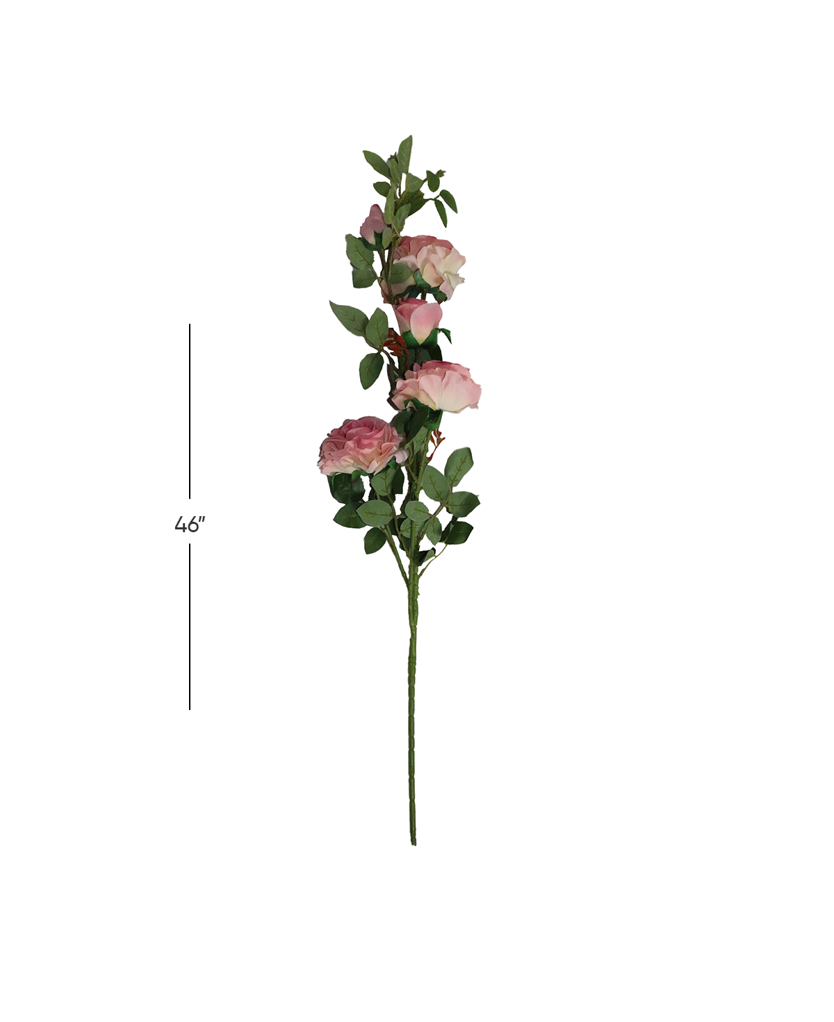 light pink rose flower branch 46'' china 876-40