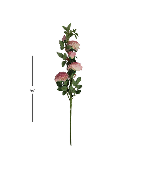 light pink rose flower branch 46'' china 876-40