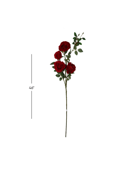 red rose flower branch 46'' china 876-40