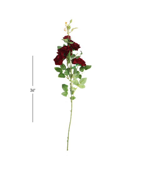 rose flower branch maroon 36'' china 876-38