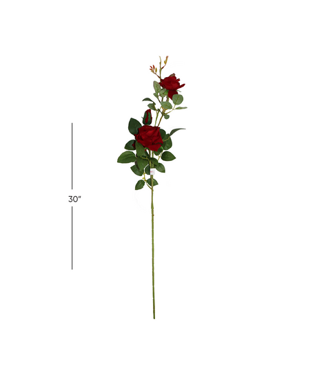 red rose flower branch 30'' china 876-39