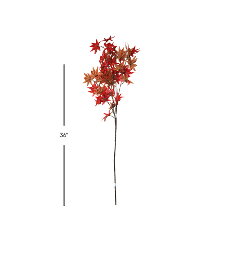 maple leaf branch red 36" china 876-52