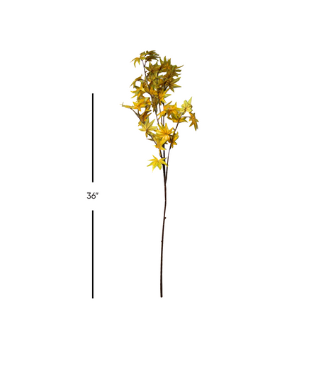 maple leaf branch yellow green 36" china  876-52