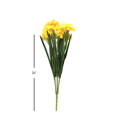 yellow mini flower with long leaves 24'' bunch 876-20