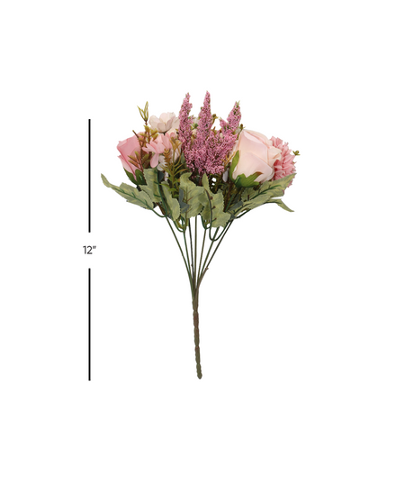 pink mix flower bunch 12'' china 876-46