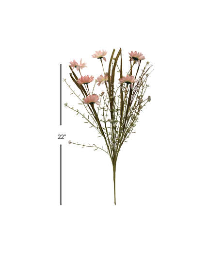 dry flower bunch light pink 22'' china 876-16