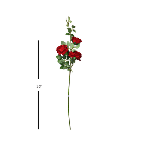 rose flower red branch 36'' china 876-41