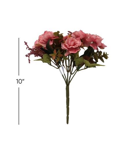 pink blossom flower bunch 10"china d286