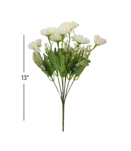 2 tone white flower bunch 13" china d296