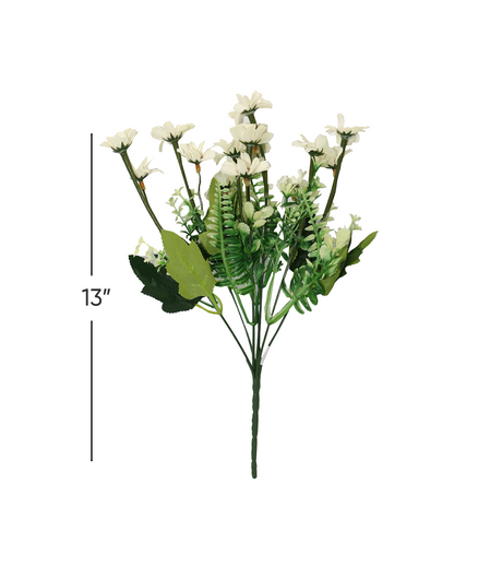 2 tone white flower bunch 13" china d316