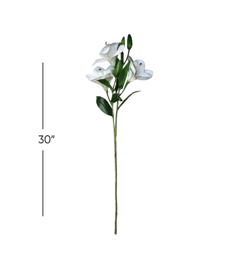 white lily flower branch 30" china d332