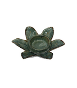 ceramic flower candle green china