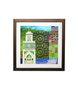 quranic calligraphy scenary frame 15x15