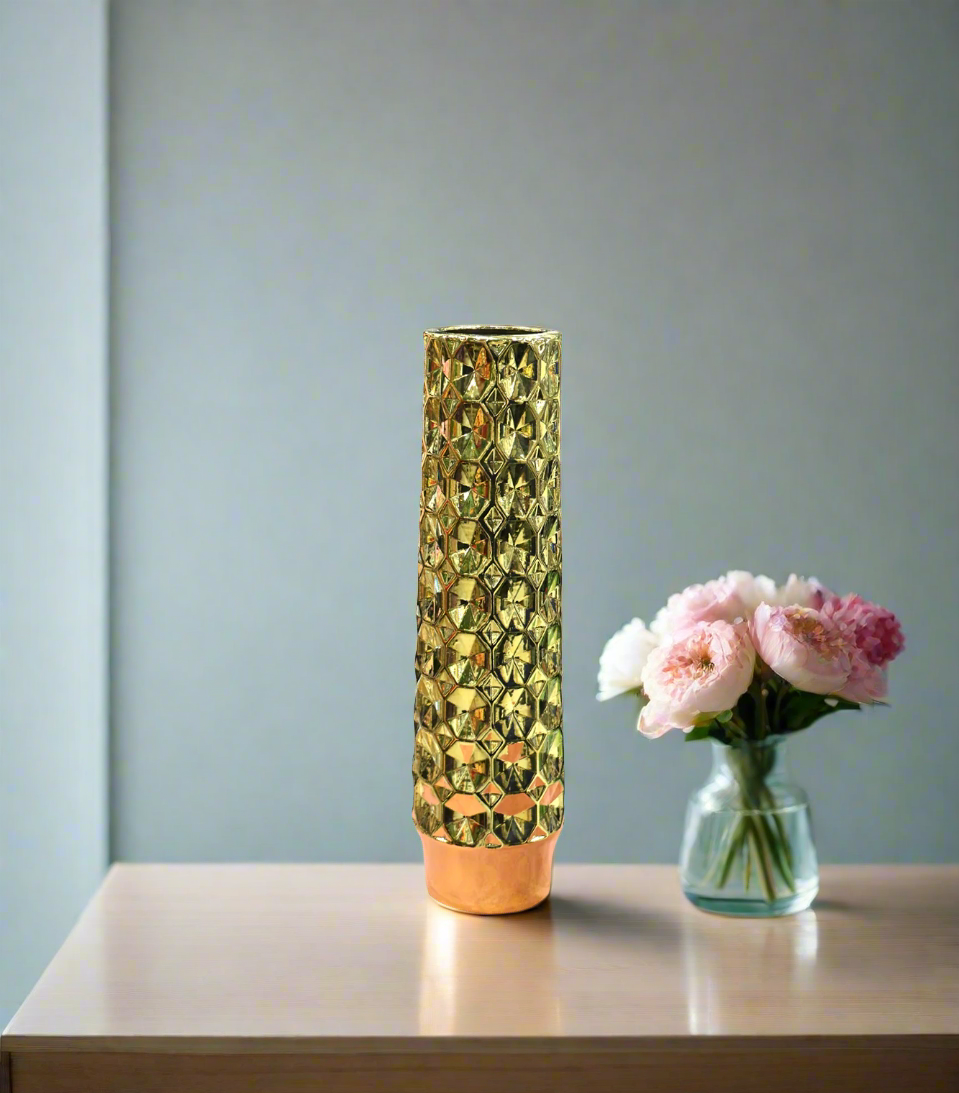 ceramic golden vase china