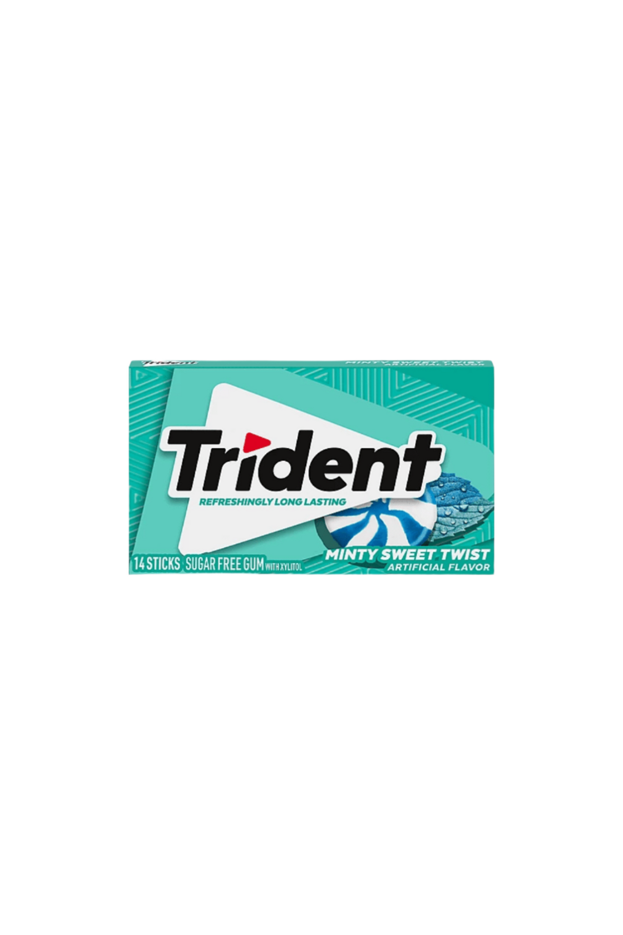 trident gum minty sweet twist 14 sticks sugar free 26.6g