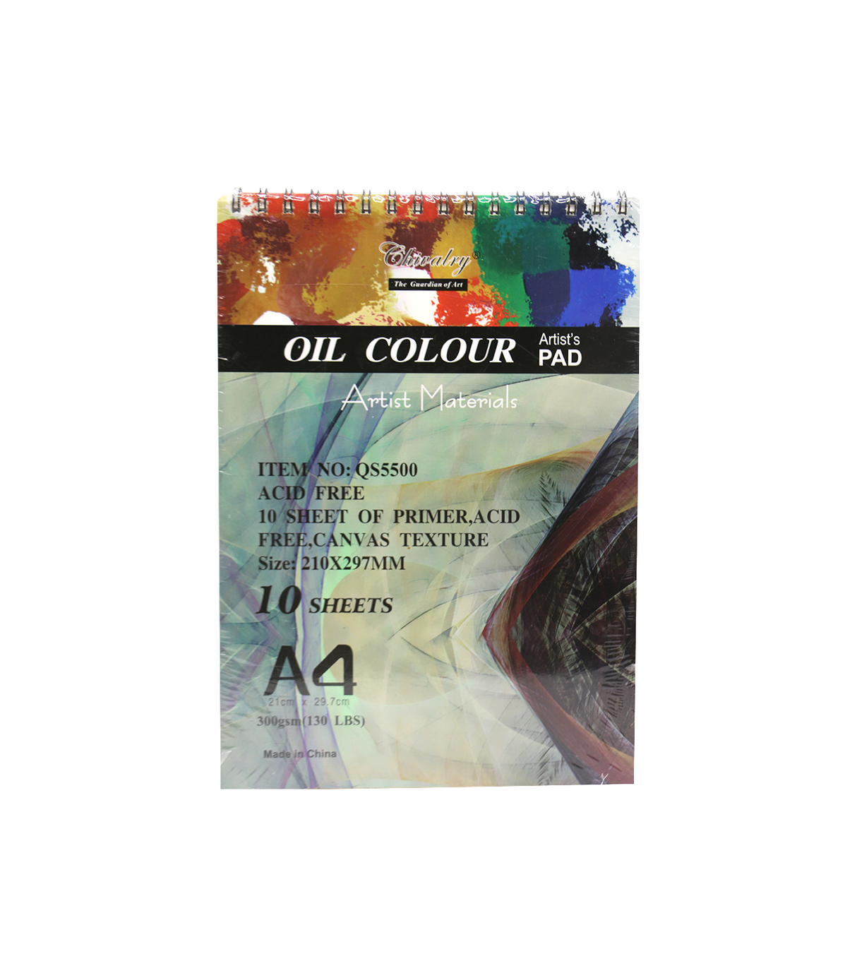 chicalry oil color pad a4 10sheets 300gm 21cmx 29.7cm qs5500