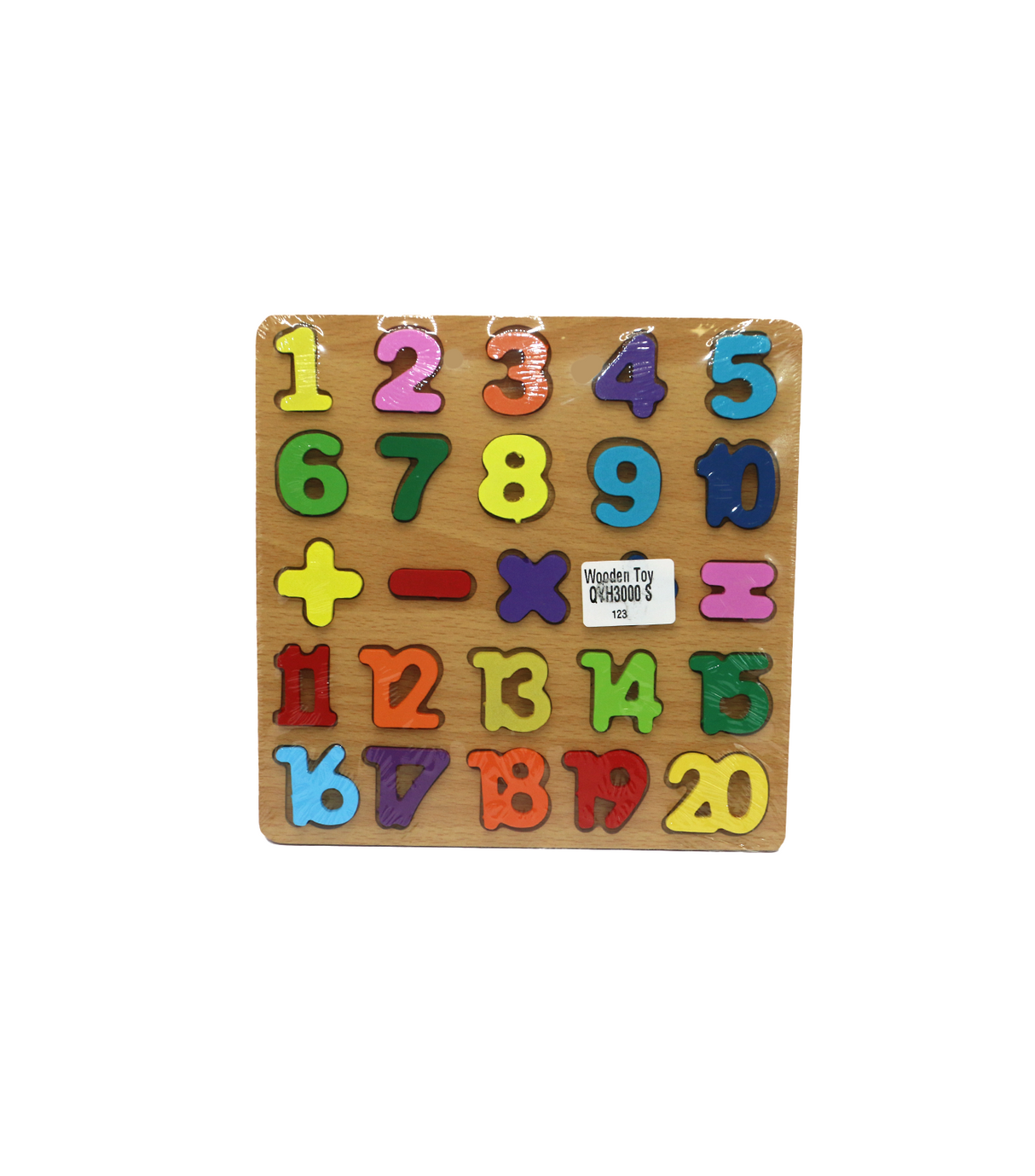 wooden numerals 3d puzzle board for kids