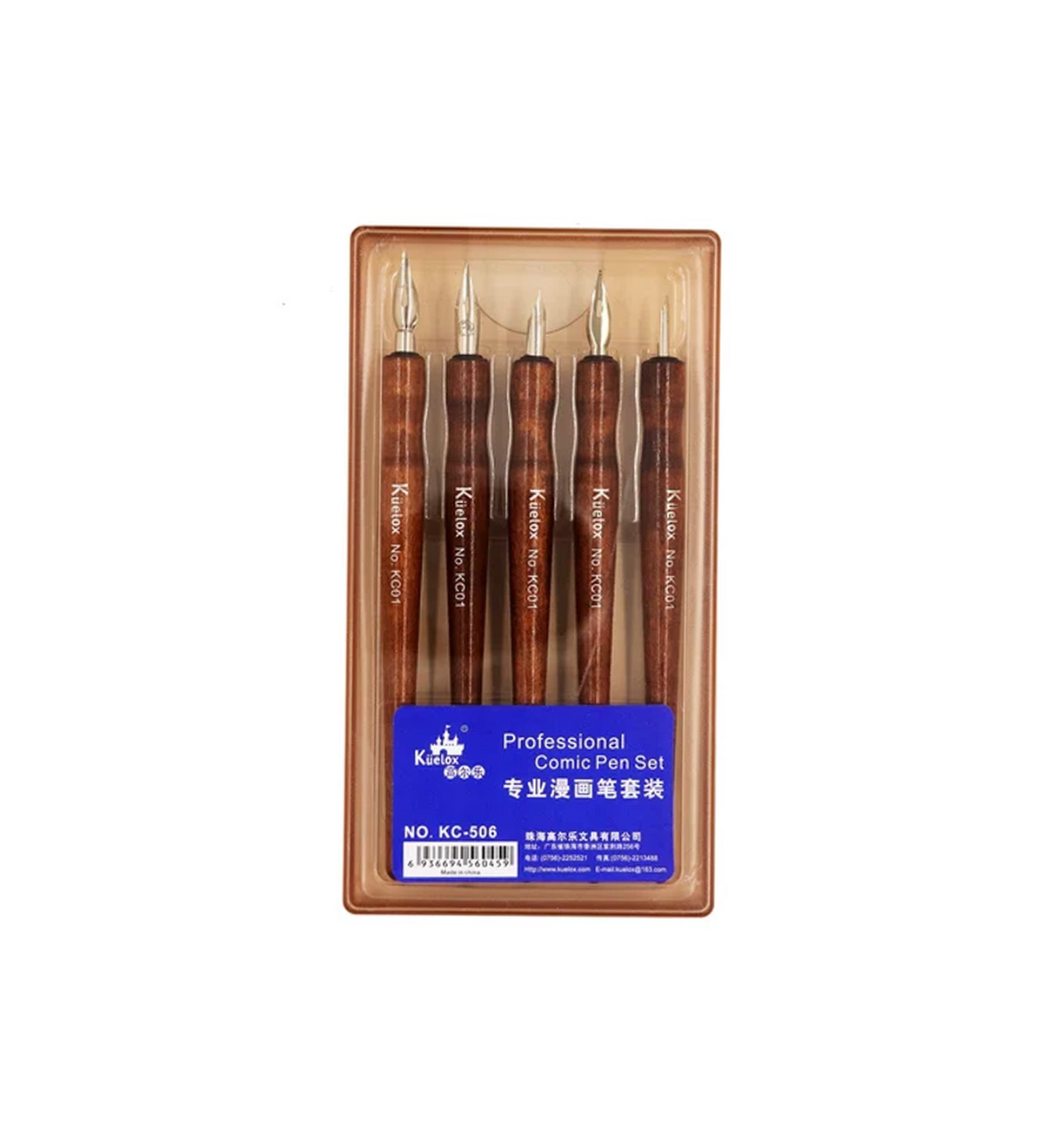 kuelox professional comic pen set 5pc 506