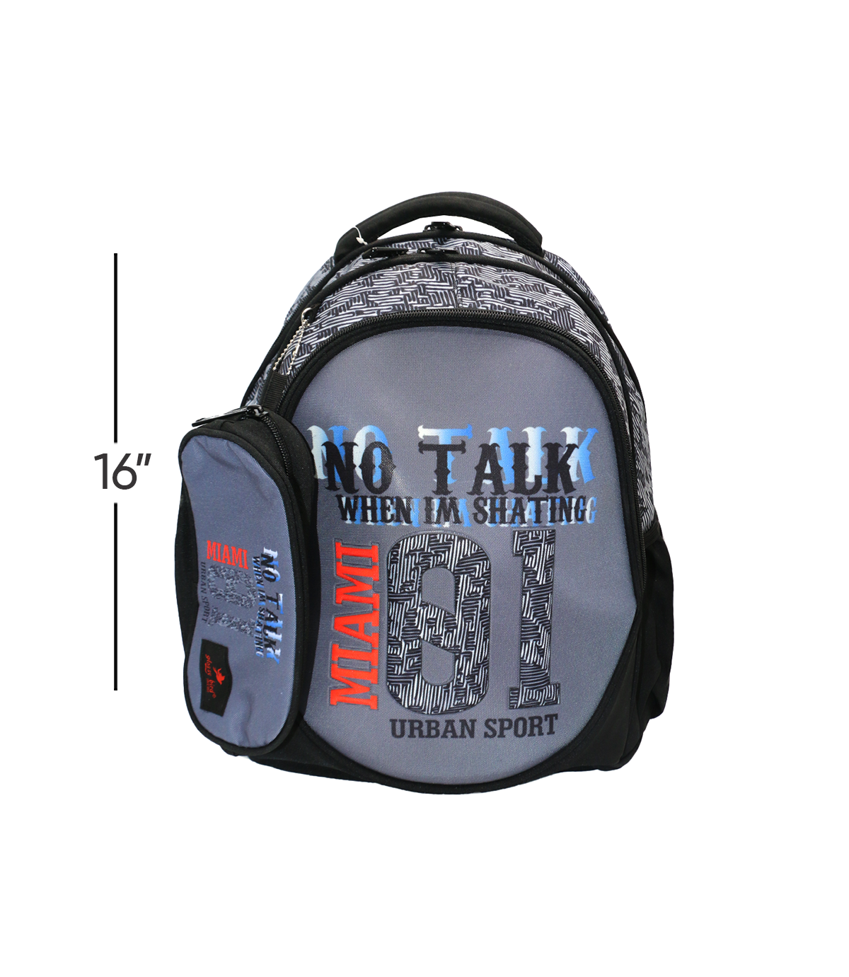 school bag with pouch 16" d479