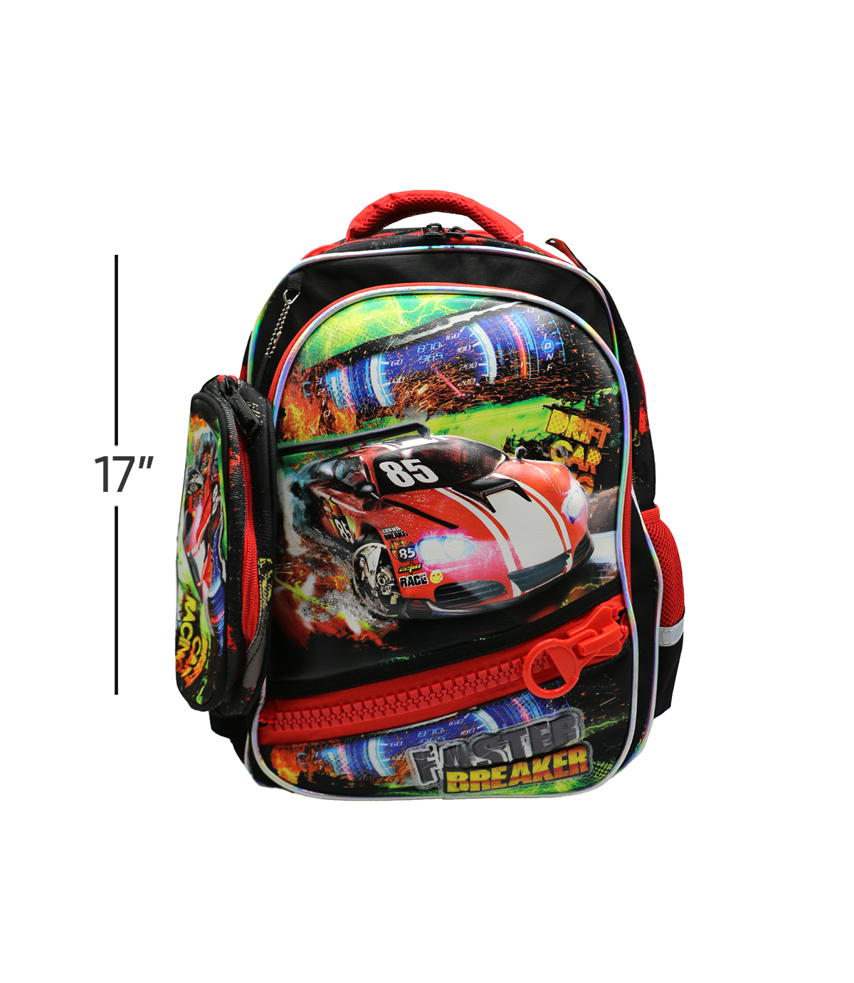 school bag with pouch 17" car faster breaker d485