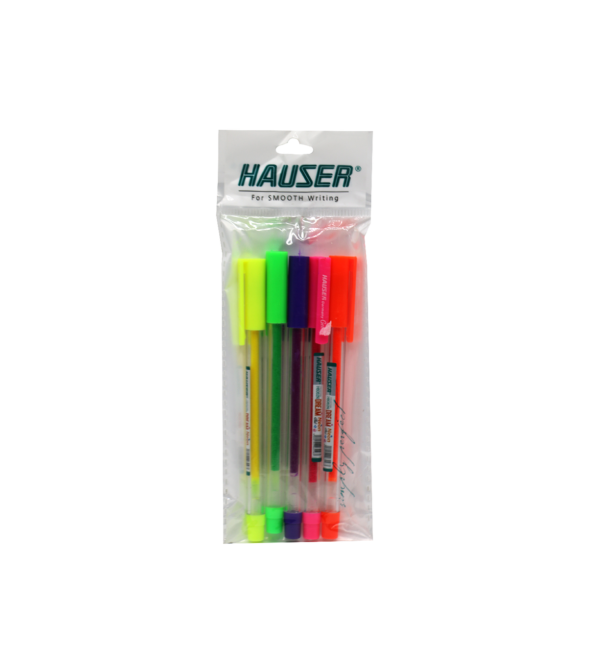 hauser dream neon gel pen 5pc h6062n