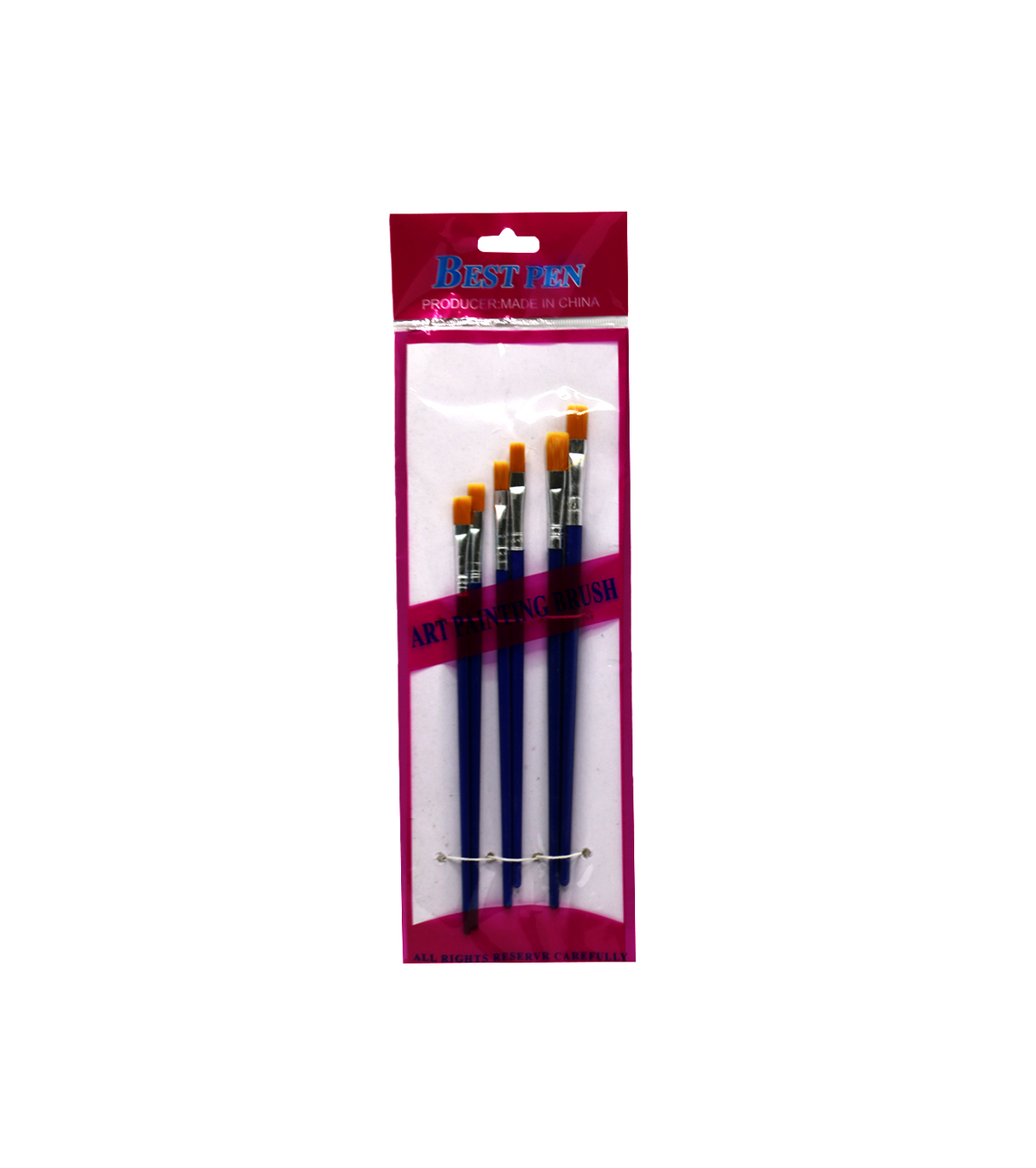 keep smiling flat painting brush 6pc 0550-6fl