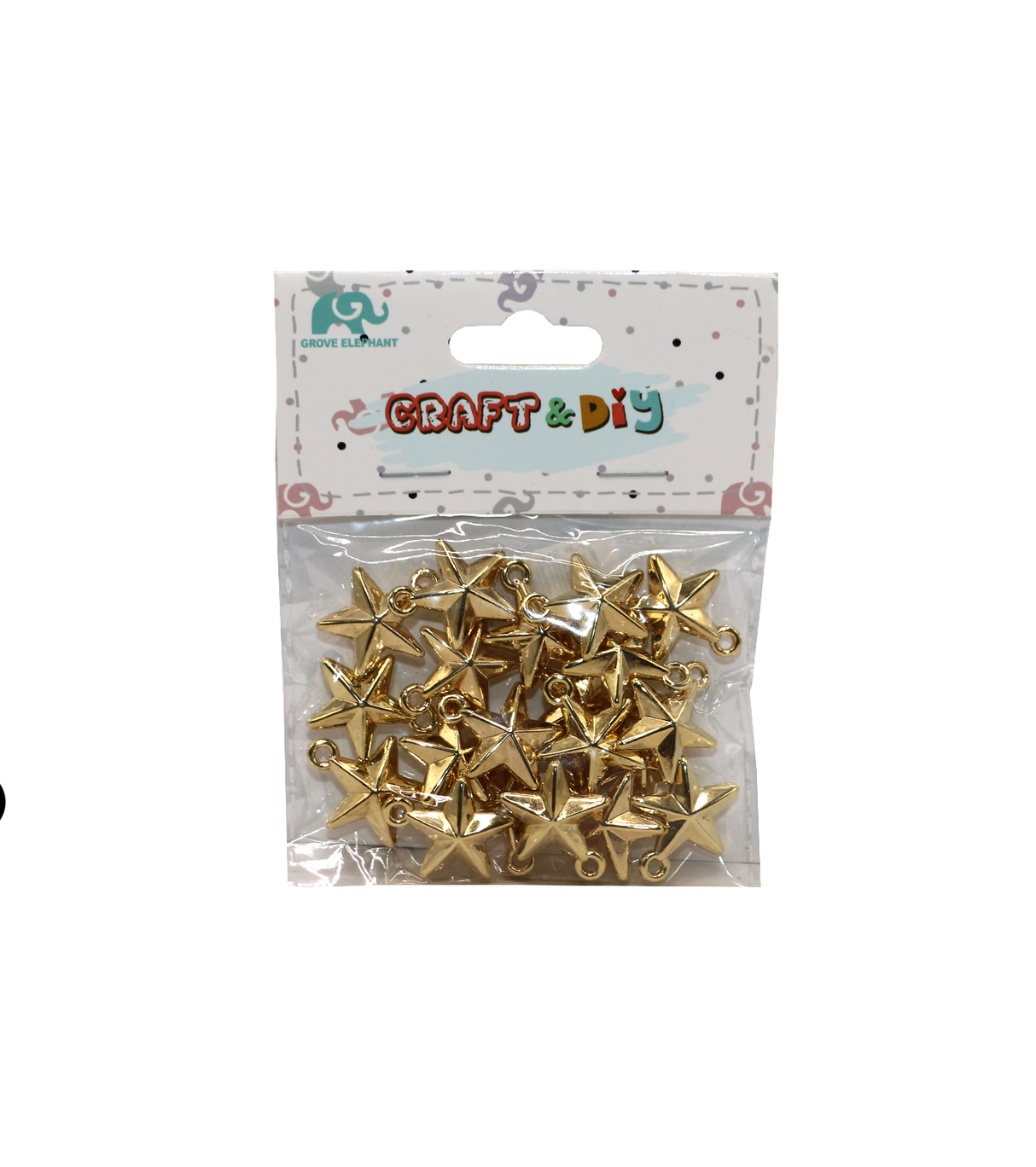 craft & diy star keyring large 20pc 7861