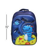 school bag 15" nobel dino blue for kids