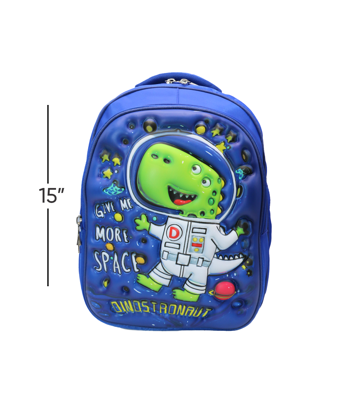 school bag 15" nobel dino green for kids