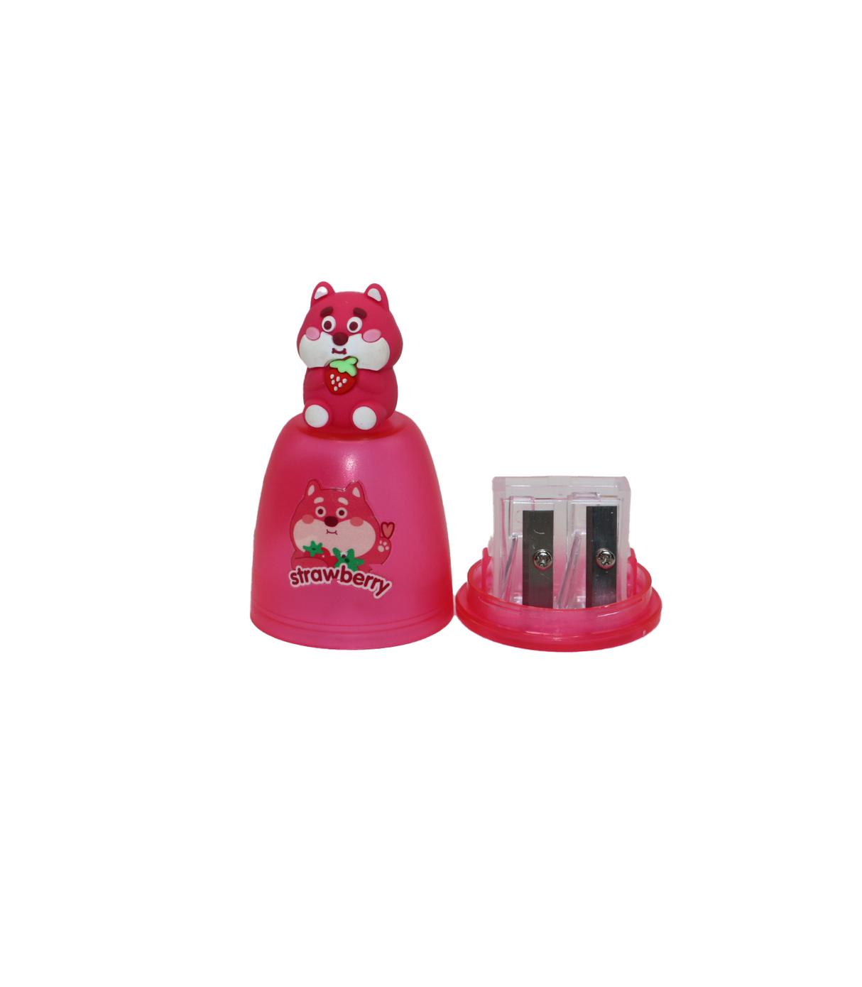 cute panda sharpener with little strawberry china 9748