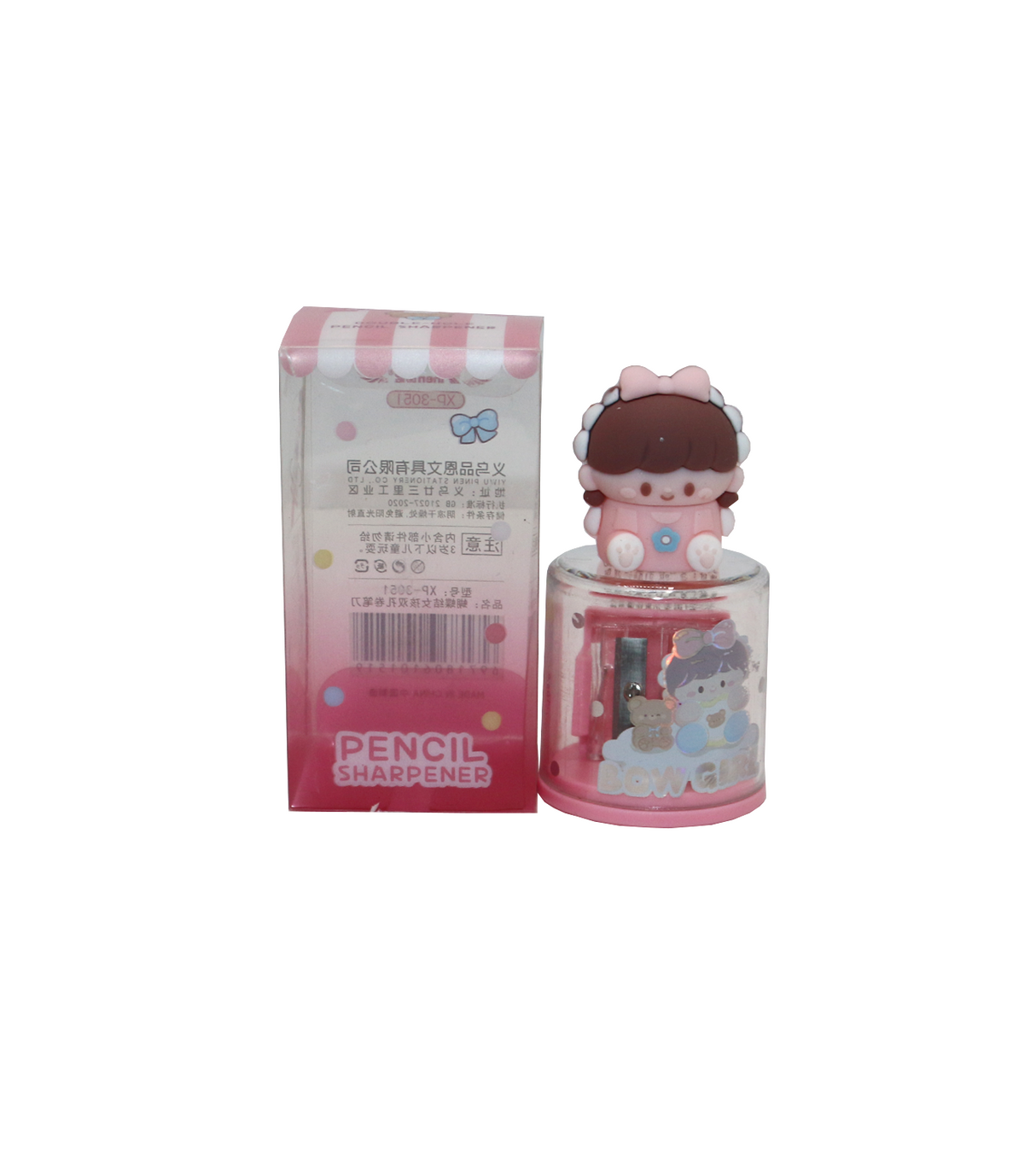 pencil sharpener with bow girlchina 3051