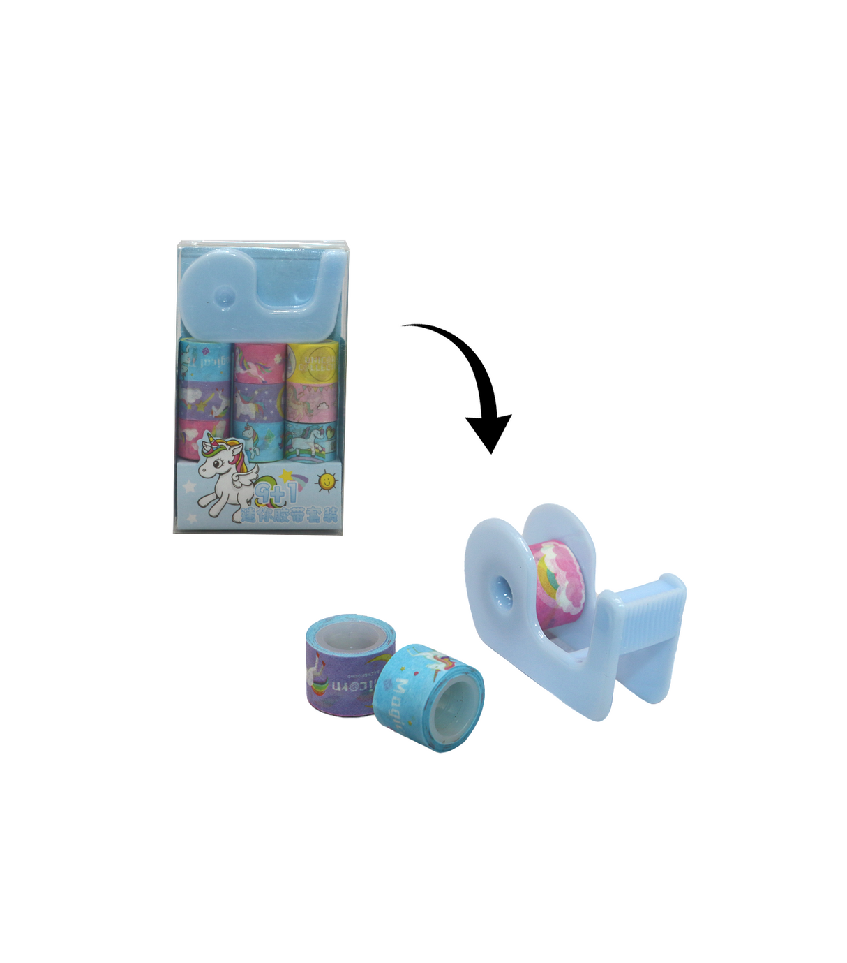 mini decoration tape with mini tape stand 9in1 djs