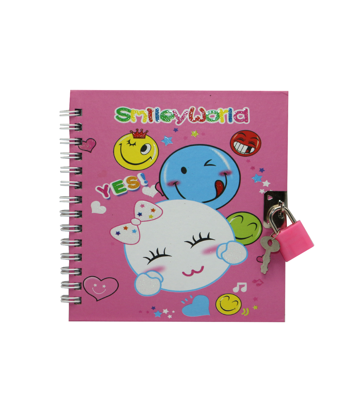 lock notebook smiley world 48k