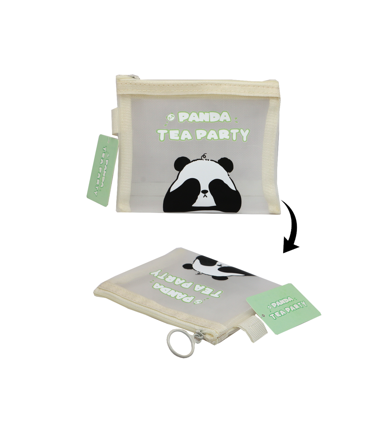 mini zipper pouch panda tea party china dd-3005