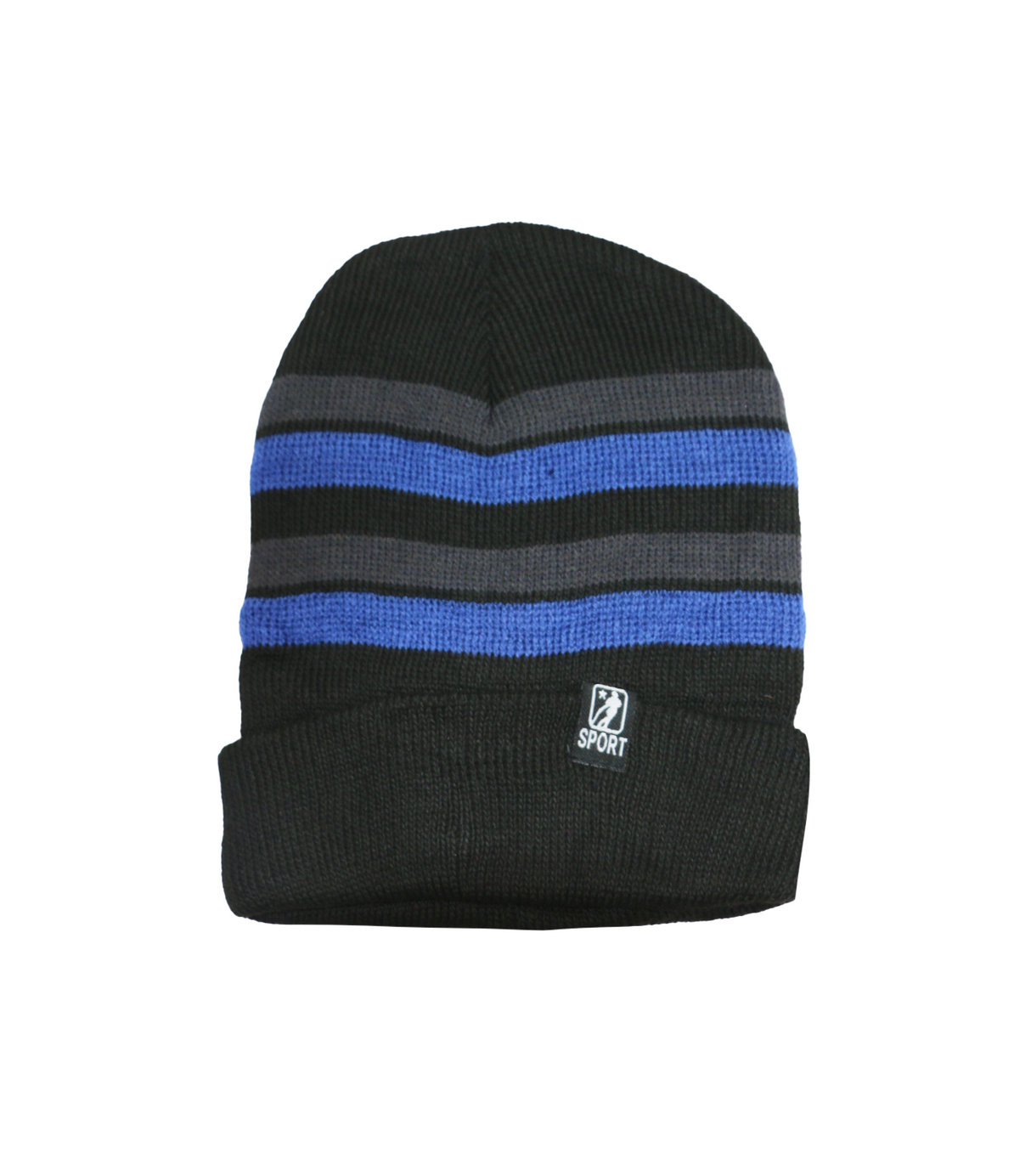 gents cap wool blue & black