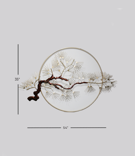 metalic art work tree for wall decoration 35''x54'' china