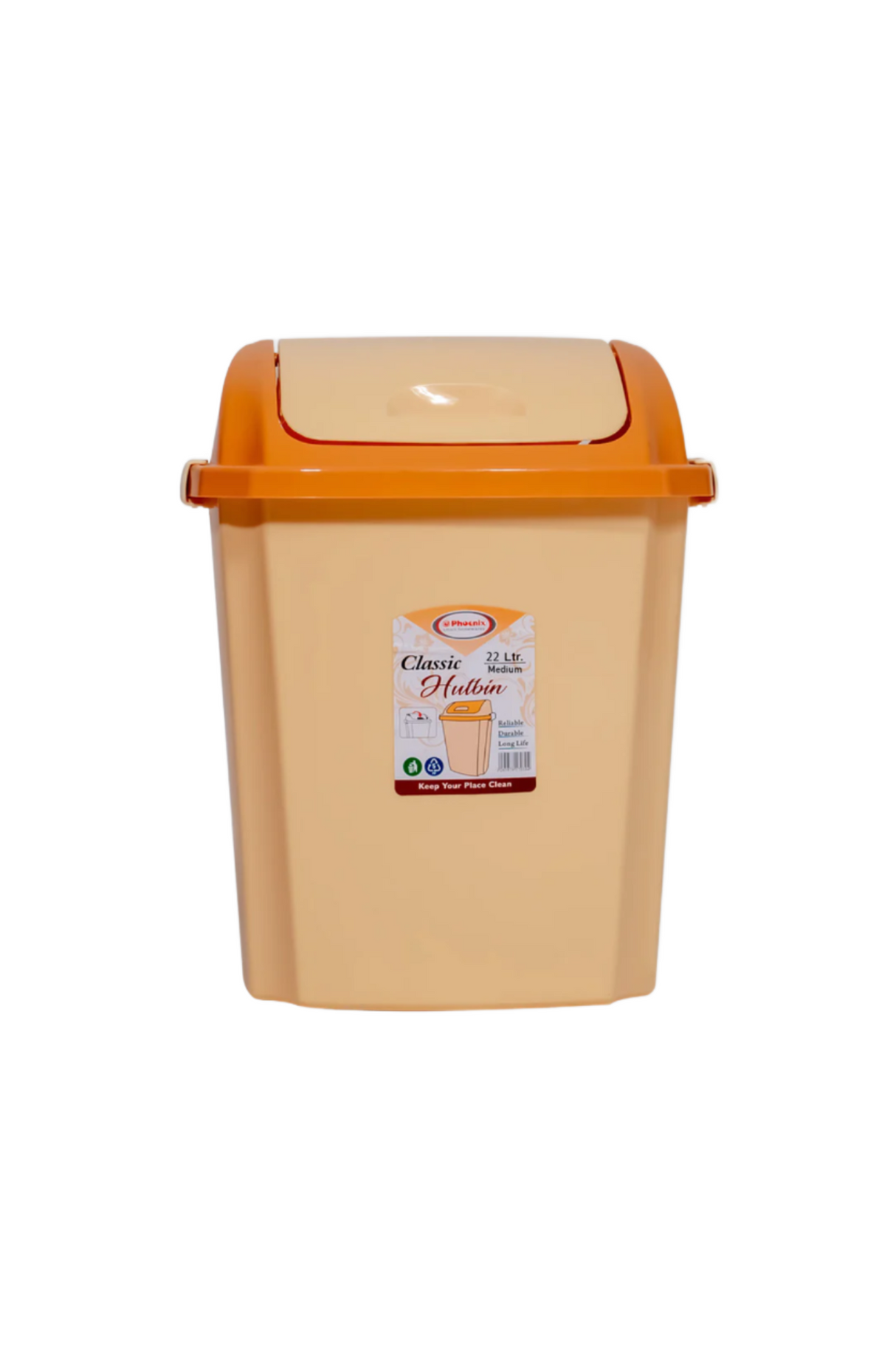 plastic dustbin 22l medium classic