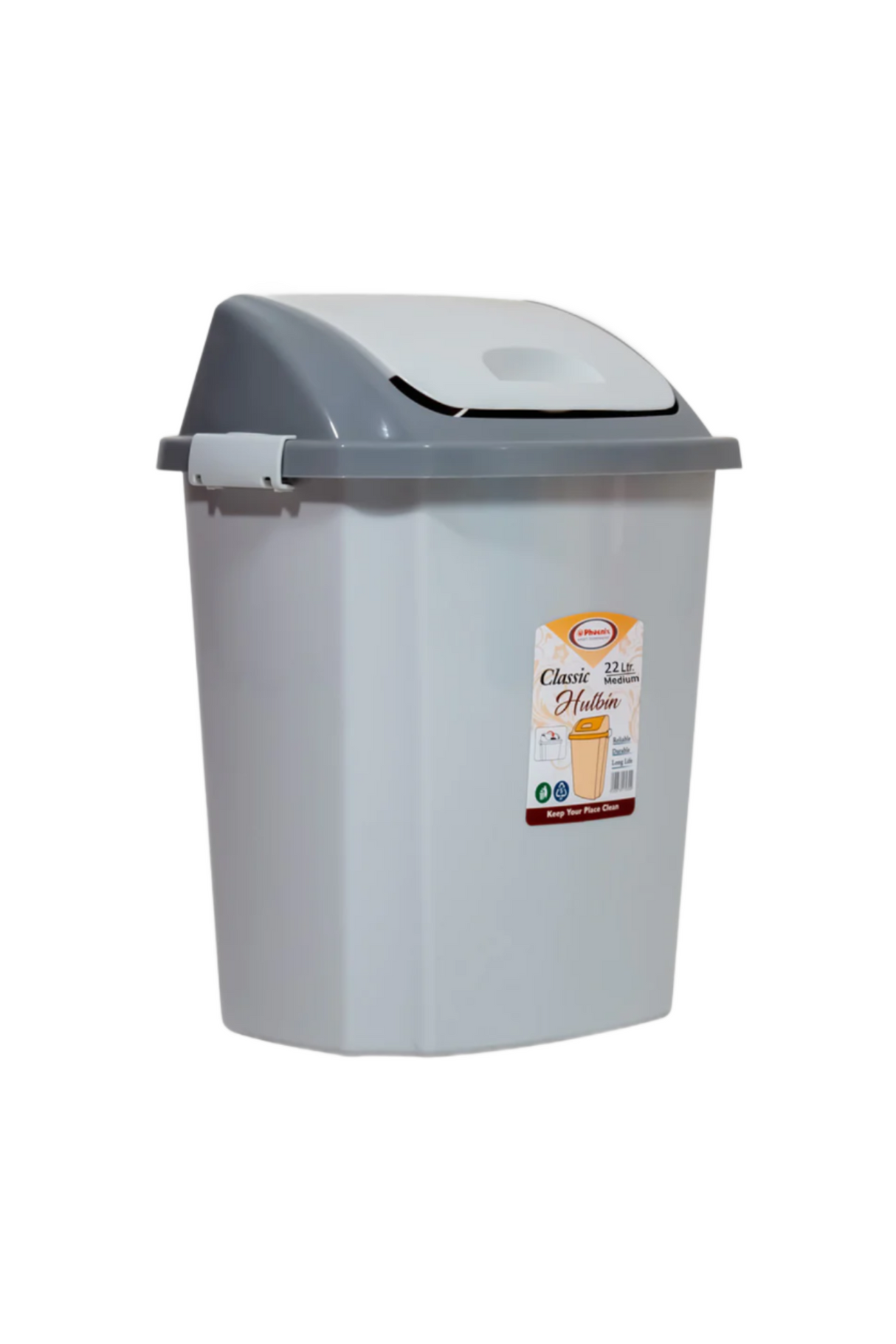 plastic dustbin 22l medium classic