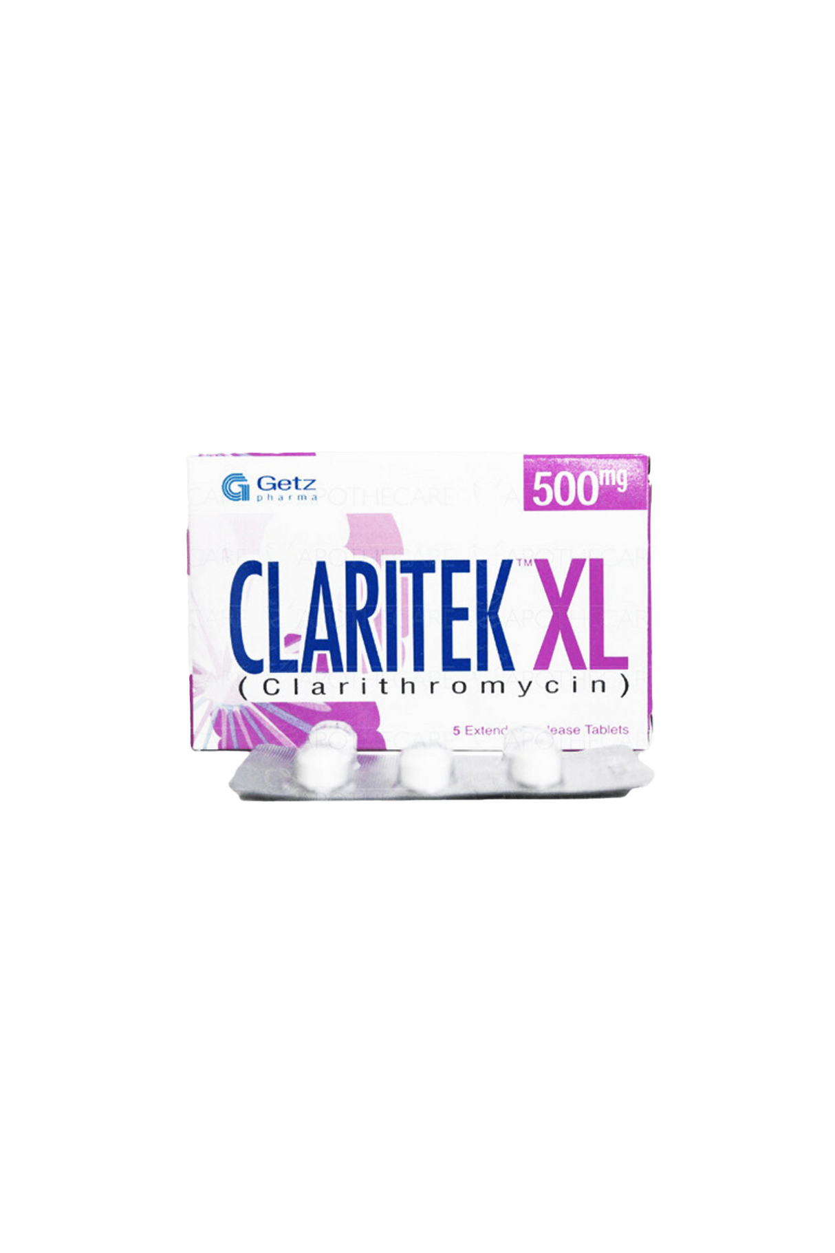 tab claritek xl 500mg 5s