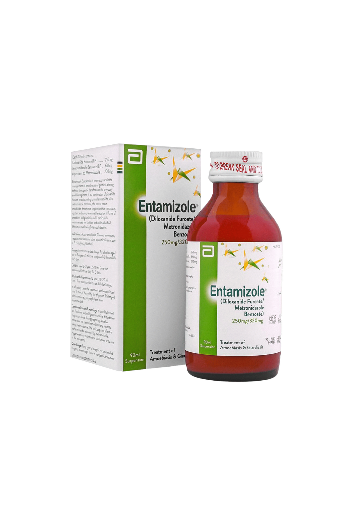 syp entamizole 250/320mg 90ml abbot