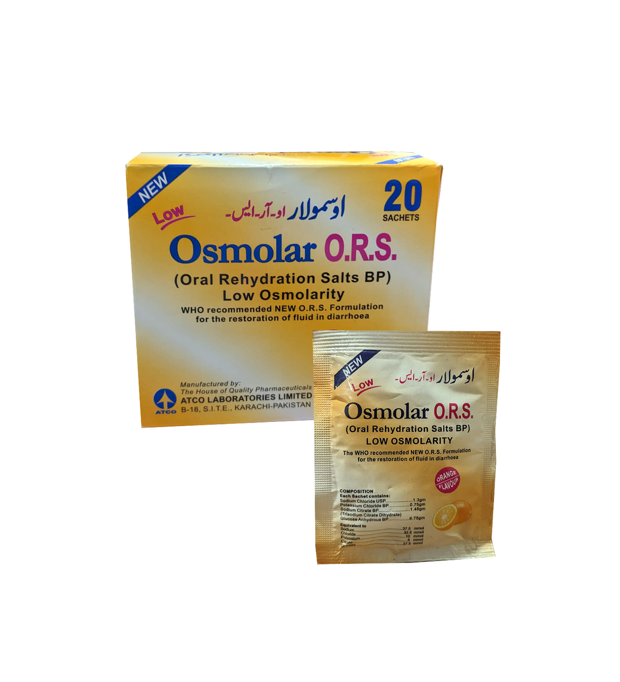 sachet osmolar orange ors 20s