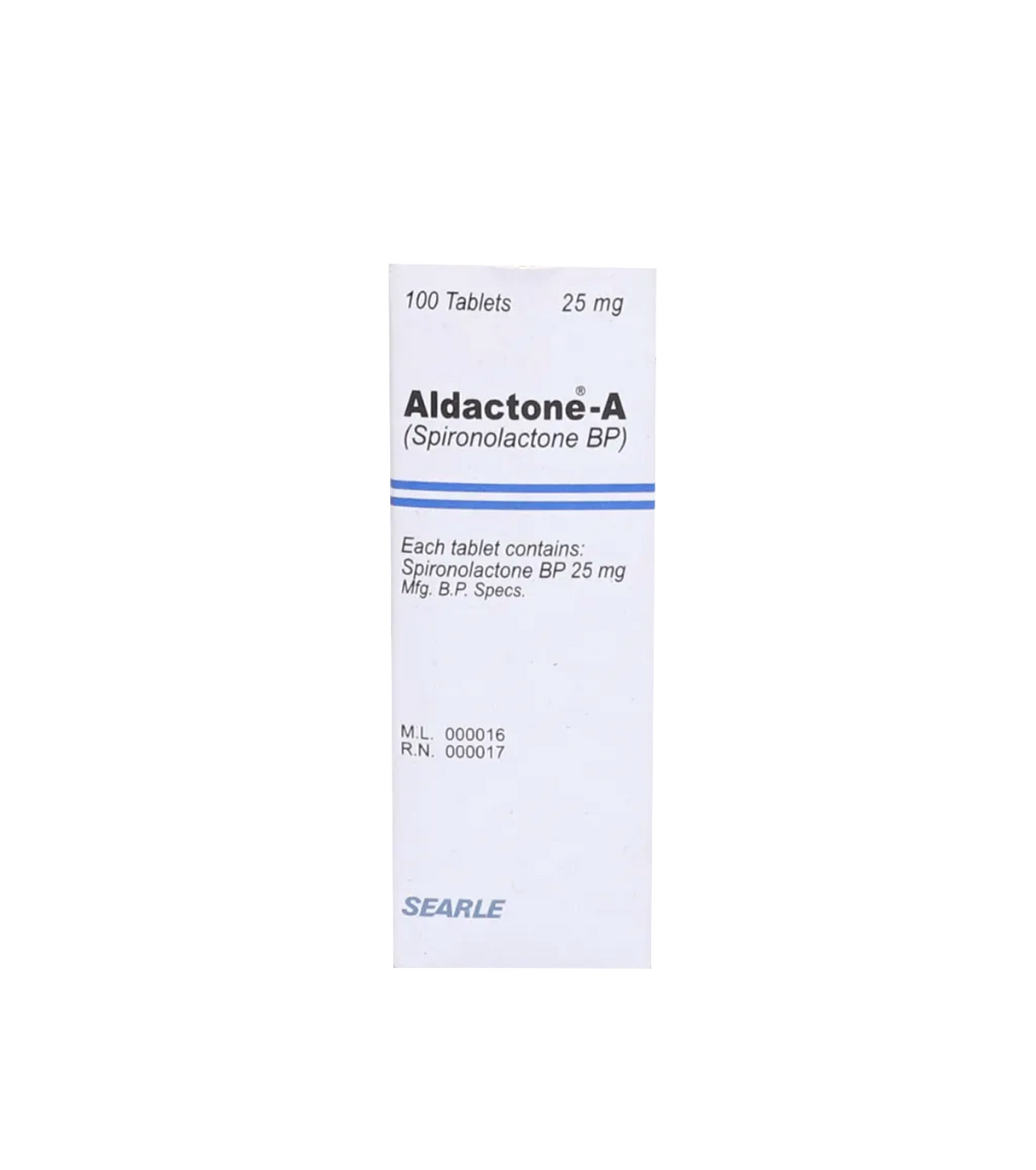 tab aldactone a 25mg 100t 1s