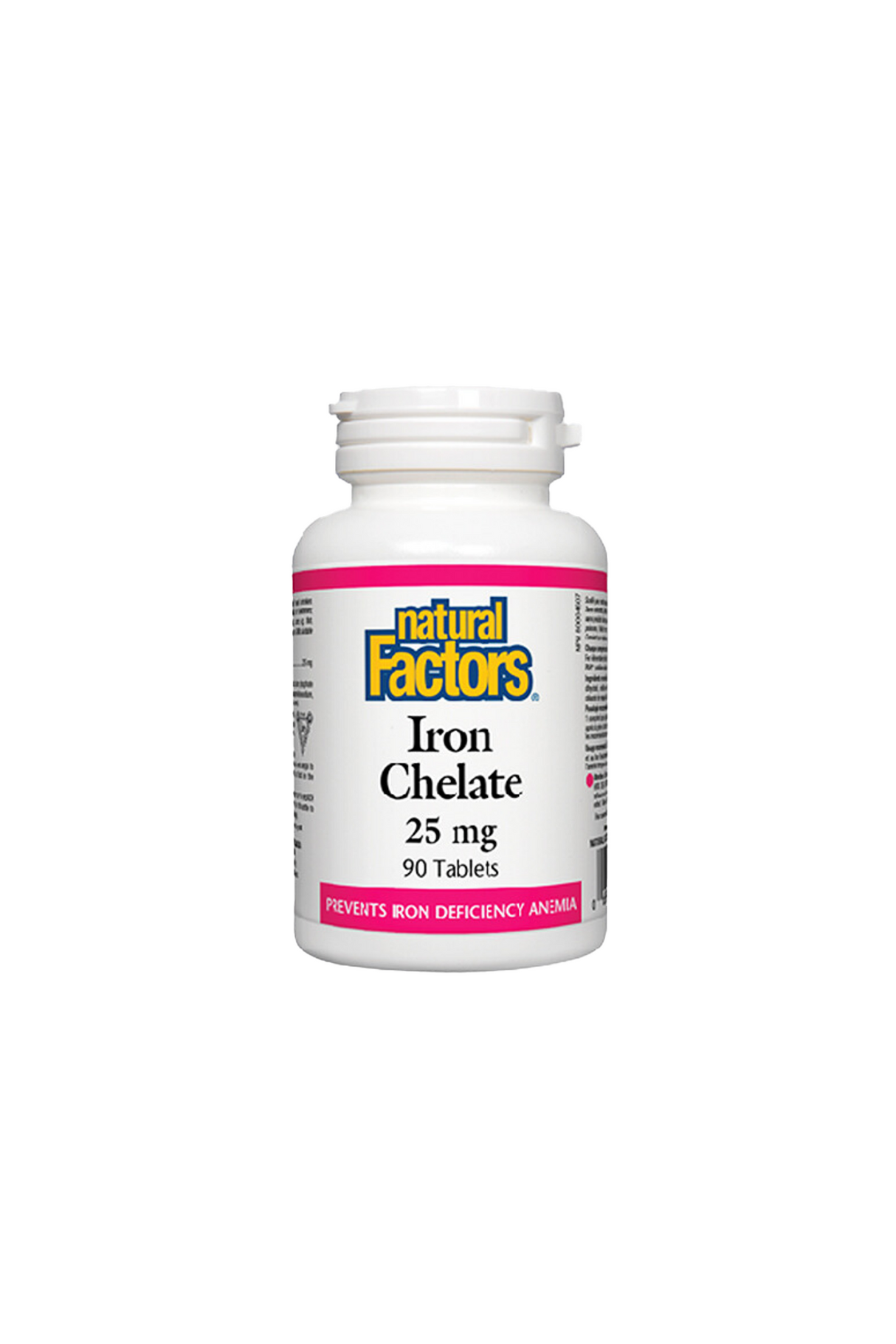 natural factors tab iron chelate 25mg 90t 1s