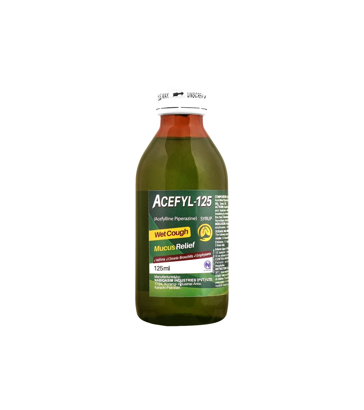 syp acefyl-125  wet cough 125ml