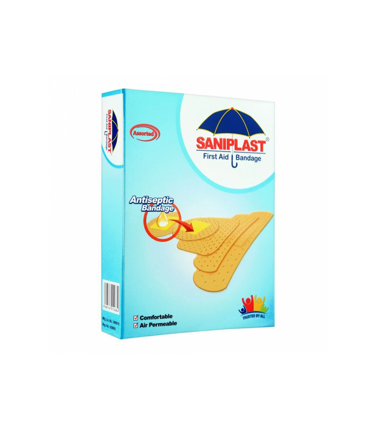 saniplast first aid square 20p 1s